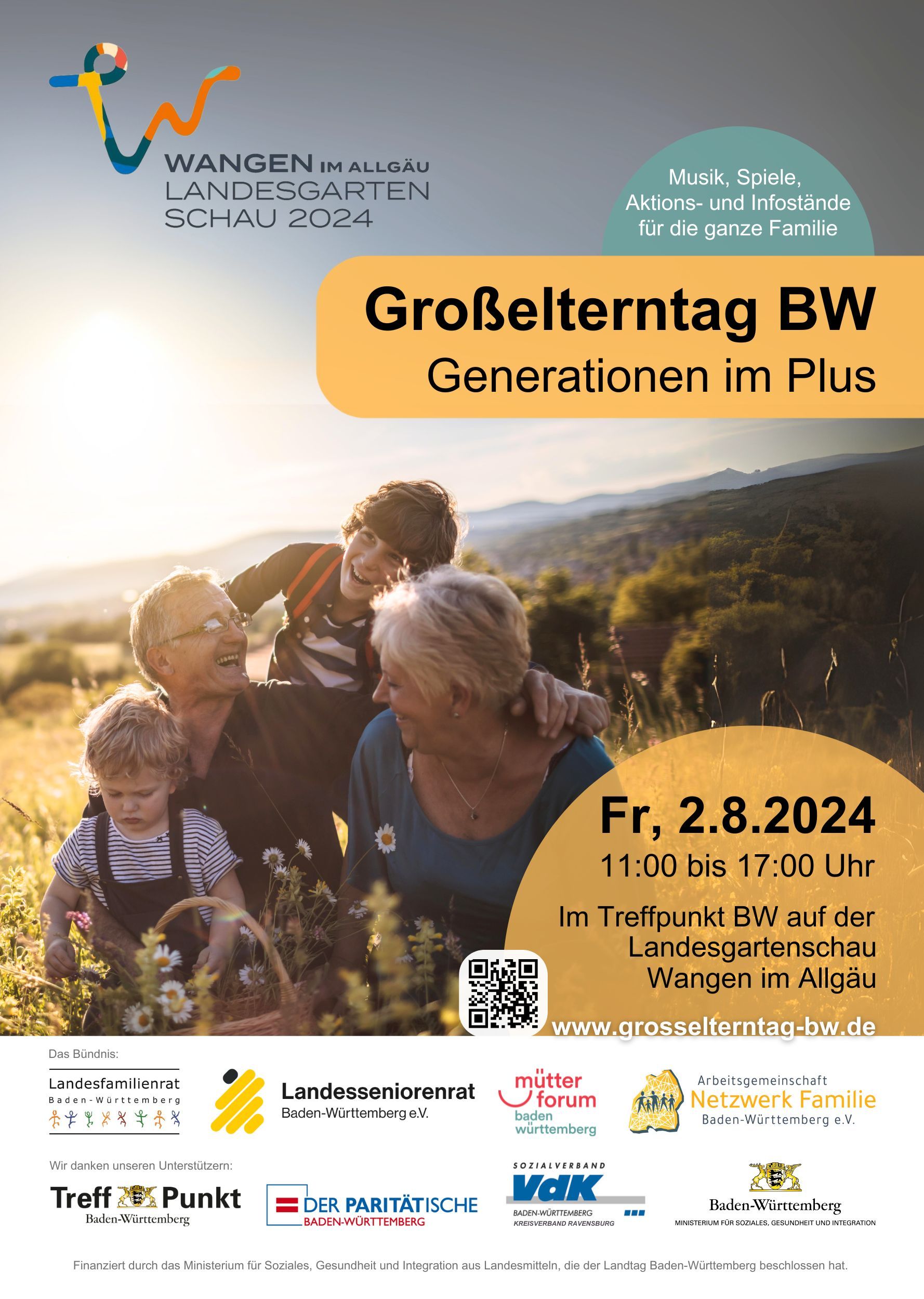 Großelterntag am 2. August 2024 im Treffpunkt BW auf der Landesgartenschau in Wangen im Allgäu